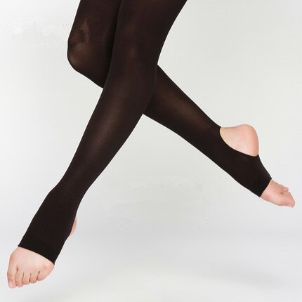 Collant de danse avec ouverture aux pieds (pied étrier) pour adulte 3 coloris au choix noir/rose très clair/rose - Dance Store