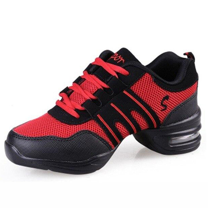 Baskets danse coloris noir et rouge Ada