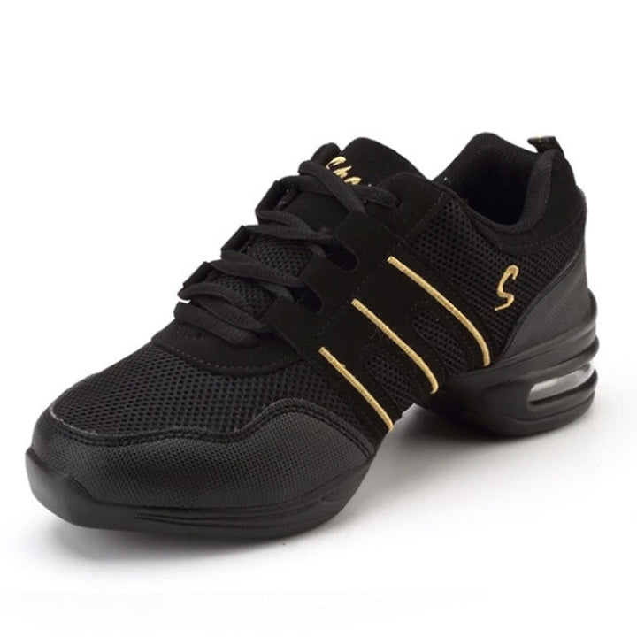 Baskets danse coloris noir et or Ada