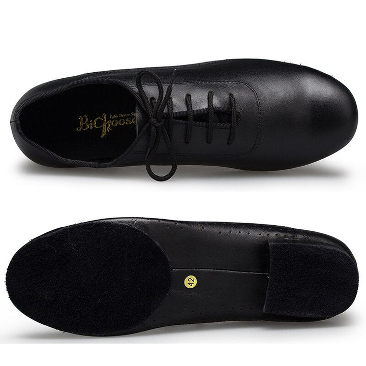 Chaussures de danse pour hommes - chaussures avec petit talons: hauteur au choix 2.5 ou 4cm - 2 Coloris disponibles: noir ou blanc - Dance Store