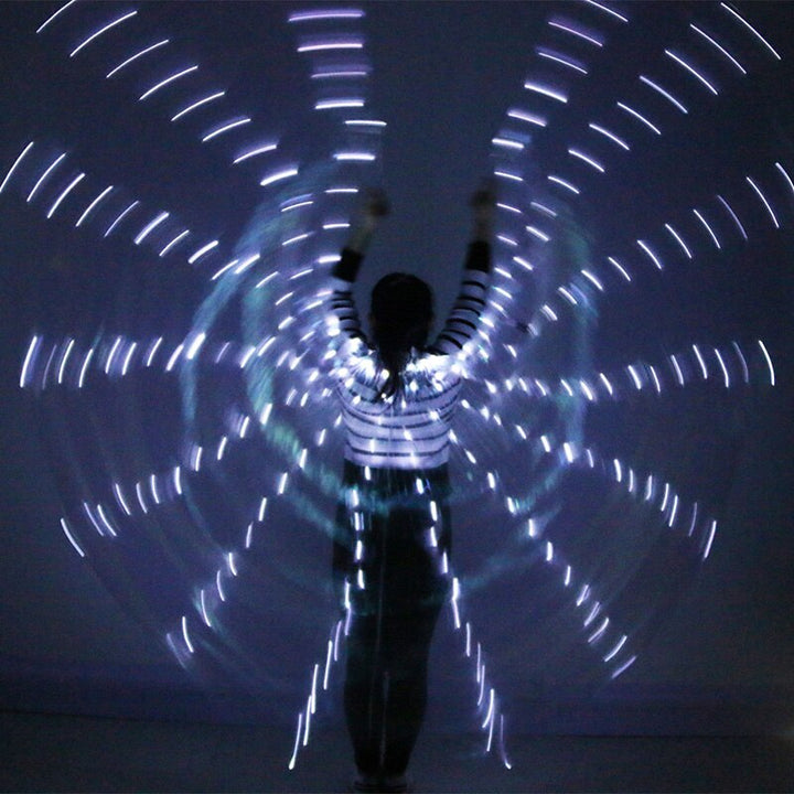 Ailes d'Isis avec lumières LED - Danse Oriental Belly Dance Costume - vendues avec bâtons - pour adulte - 6 coloris au choix - Dance Store