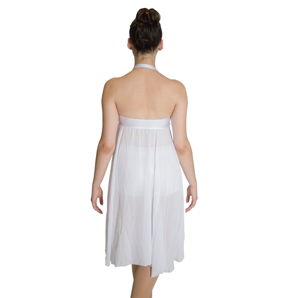 Robe justaucorps sans manches - s'attache dans le dos - en mousseline de soie - pour enfant &  adulte 12 coloris au choix - Dance Store