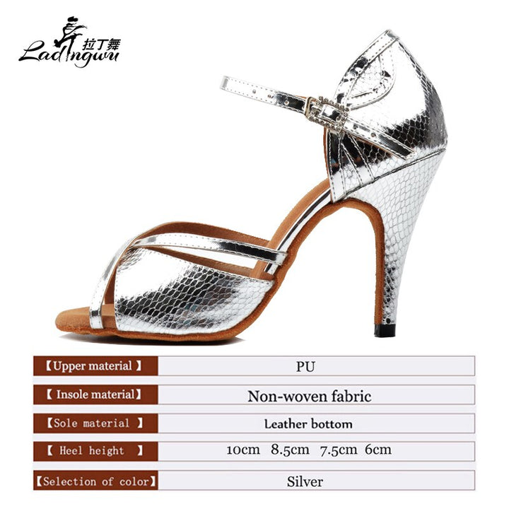 Chaussures de danse Elouane argent Talons de 6 à 10cm