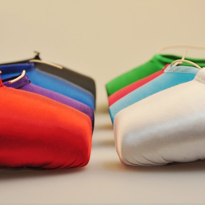 Chaussons Pointes satin jaune