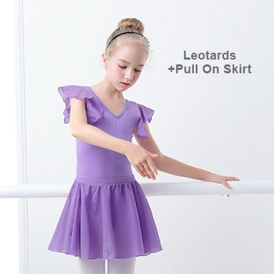 Justaucorps manches courtes avec jupette dos fantaisie Ivy