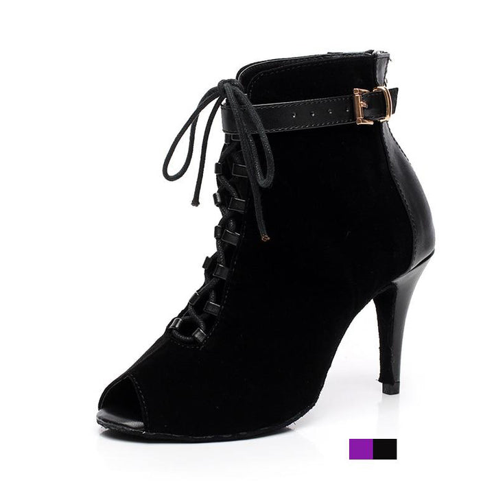 Chaussures bottines coloris noir ou violet -Talons de 7.5 à 10cm