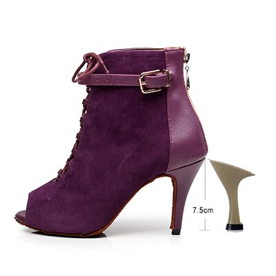 Chaussures bottines coloris noir ou violet -Talons de 7.5 à 10cm