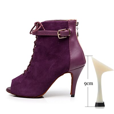 Chaussures bottines coloris noir ou violet -Talons de 7.5 à 10cm