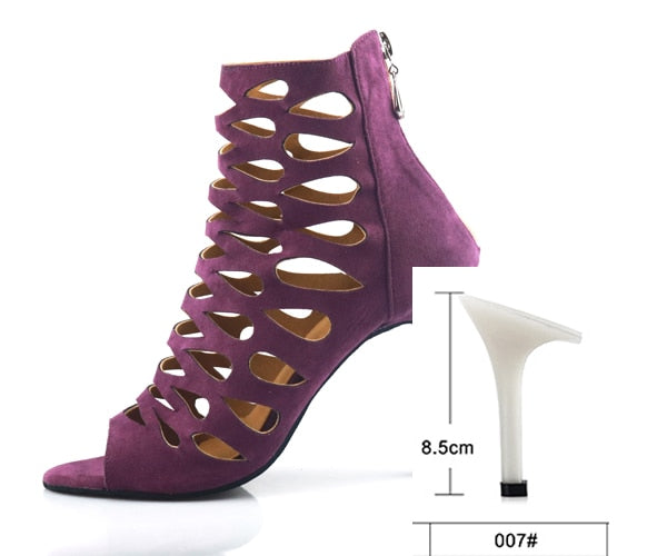 Bottines danse Kiara violet Talons de 6 à 10 cm