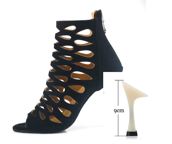 Bottines danse Kiara noir Talons de 6 à 10 cm