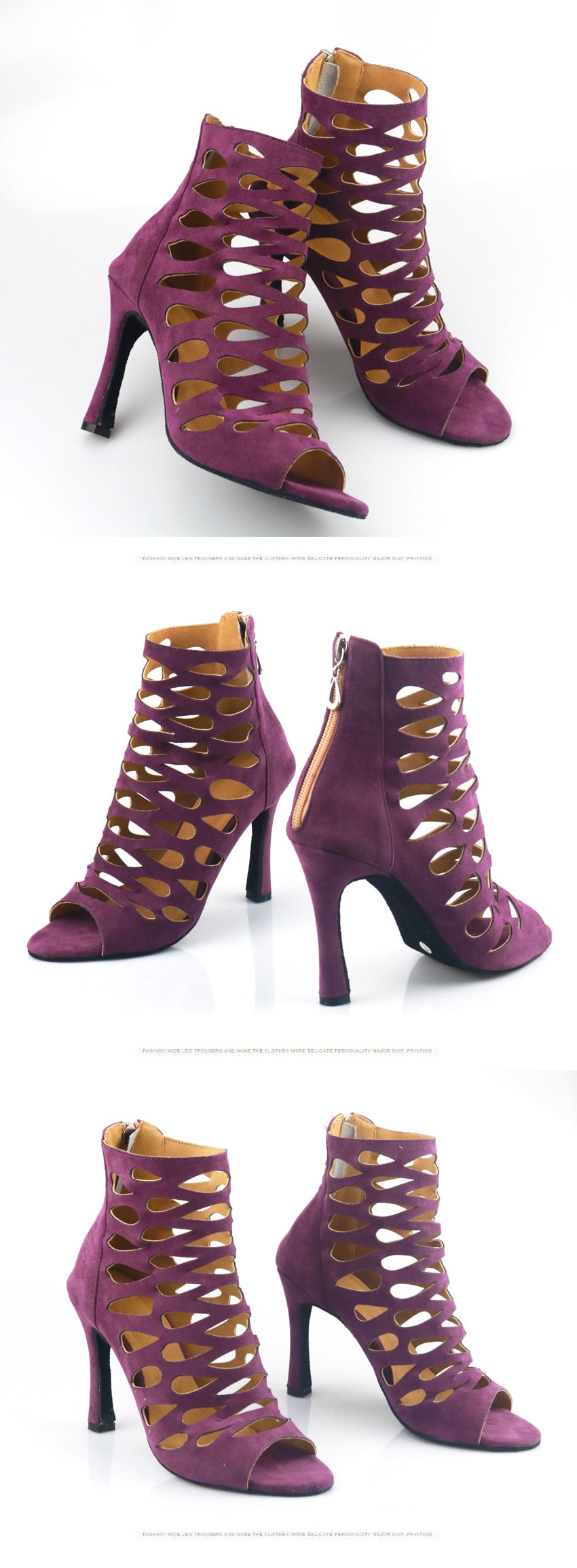 Bottines danse Kiara violet Talons de 6 à 10 cm