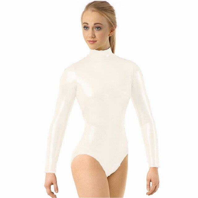 Justaucorps manches longues apparence métallique Melania