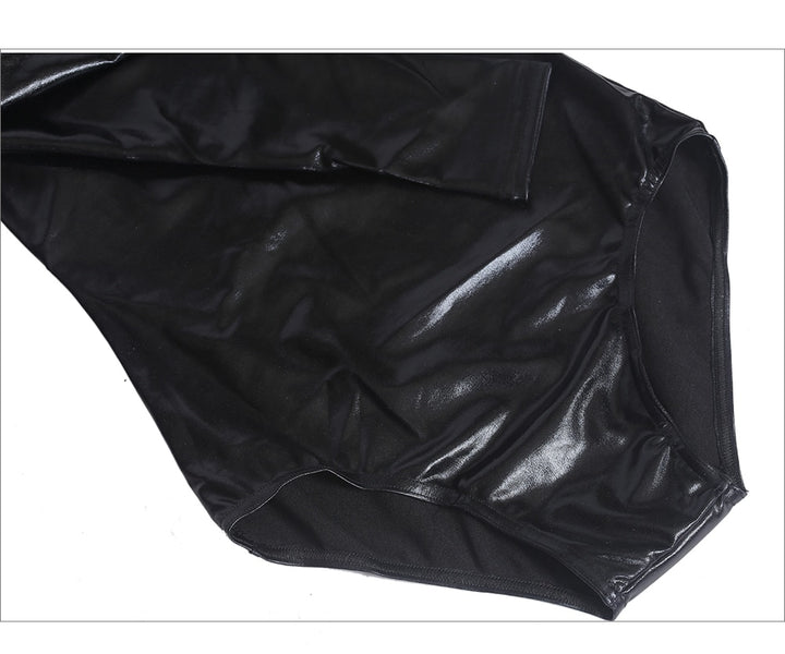 Justaucorps manches longues apparence métallique Melania