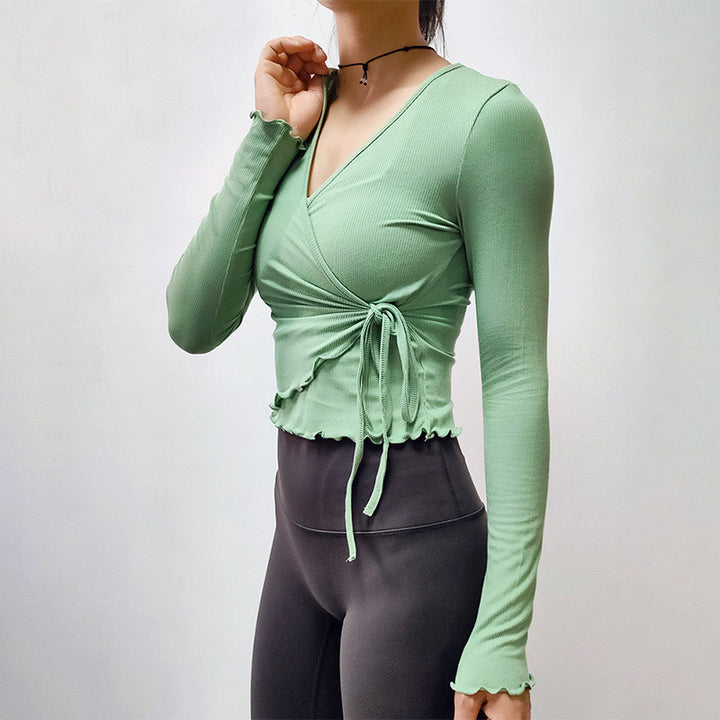 Top cache-cœur manches longues 4 coloris au choix