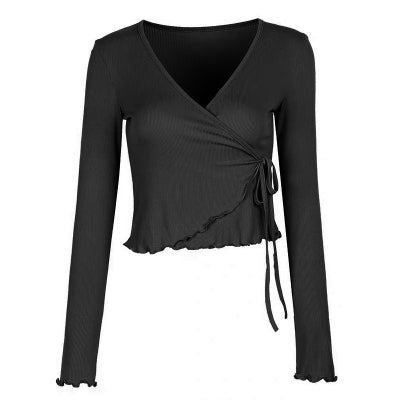 Top cache-cœur manches longues 4 coloris au choix