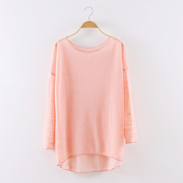 Top maille transparente manches longues Ainoa