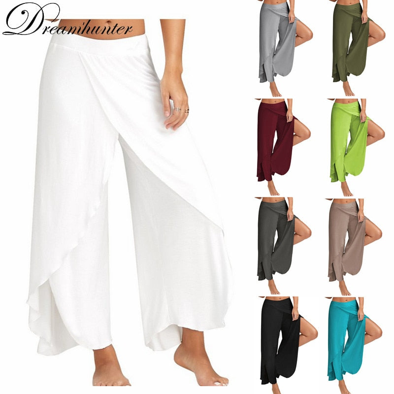 Pantalon de danse noir fendu sur le côté Taille L