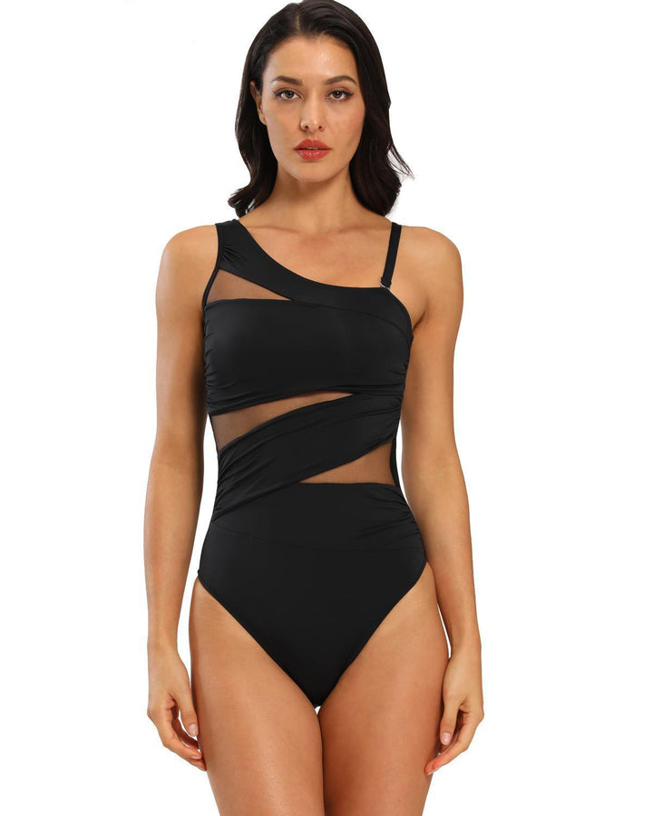 Justaucorps asymétrique bretelle 1 épaule Saniyah