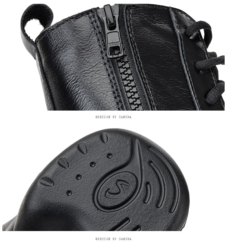 Baskets montantes boots cuir Sansha