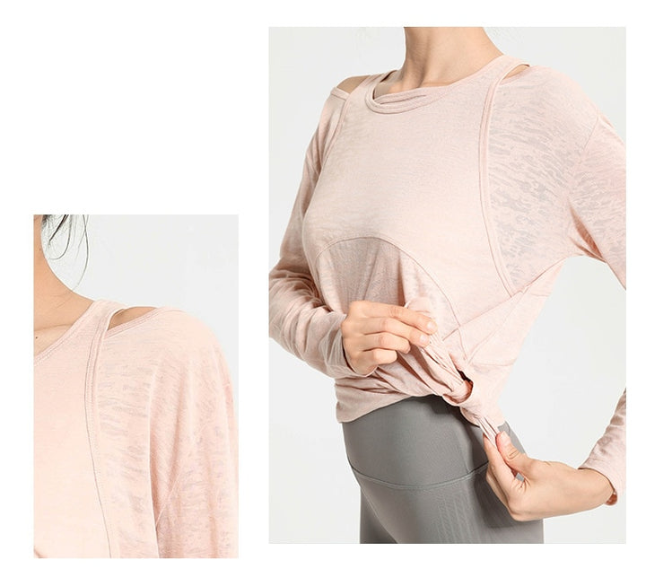 Top manches longues épaules dénudées Shana