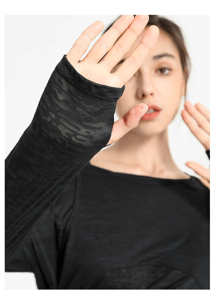 Top manches longues épaules dénudées Shana