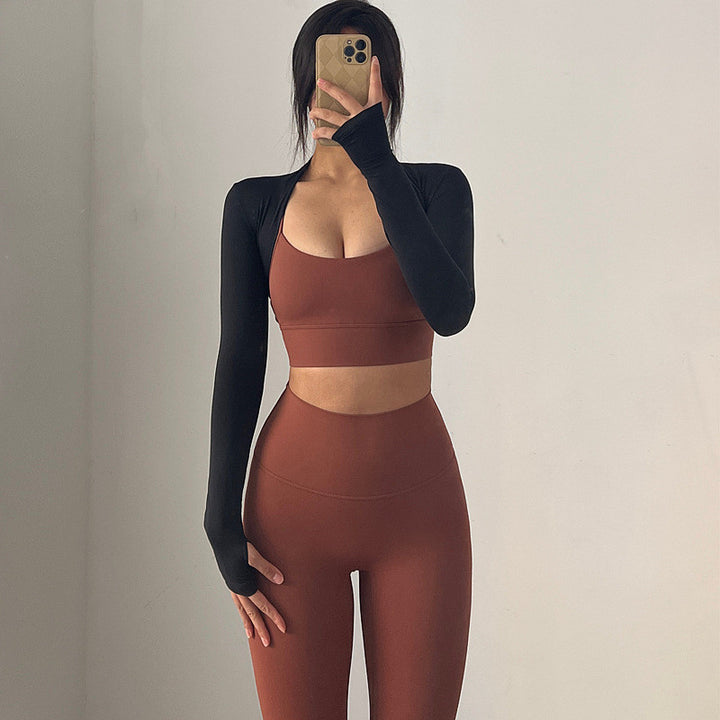 Top bolero court manches longues 6 coloris au choix