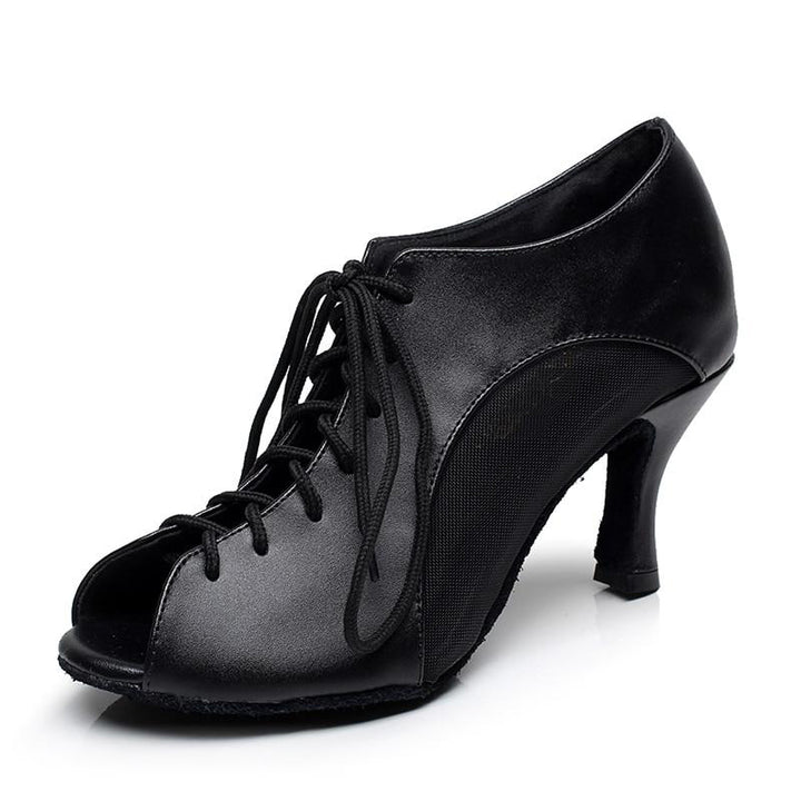 Chaussures de danse coloris noir avec lacets Talons de 6 ou 7.5cm