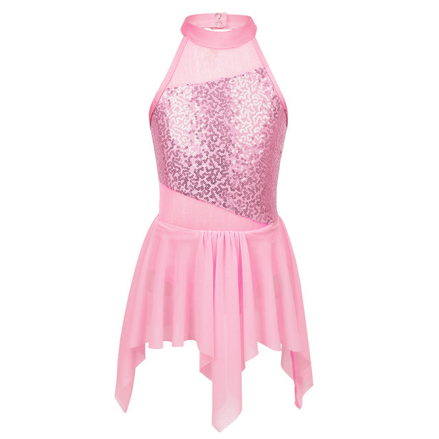 Robe justaucorps asymétrique bustier paillettes Rosalie