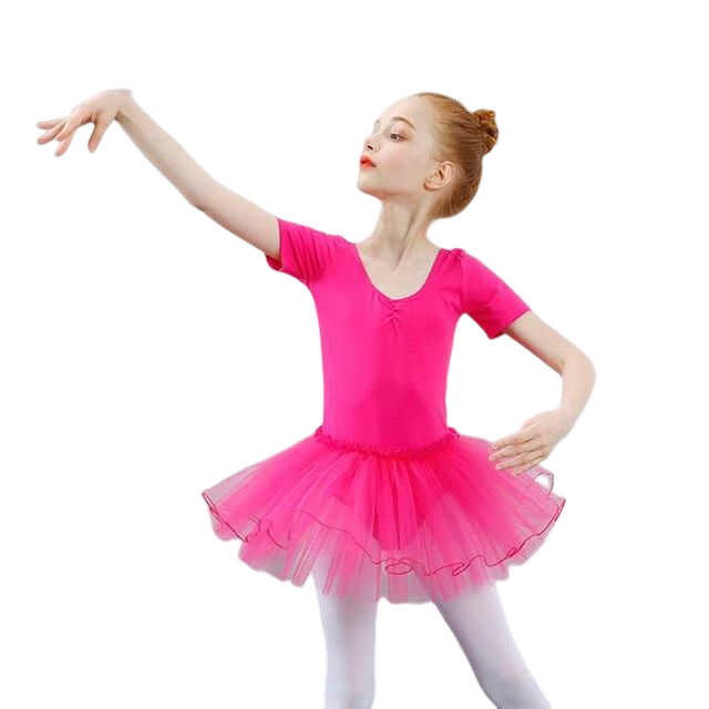 Justaucorps manches courtes avec jupette Cindy