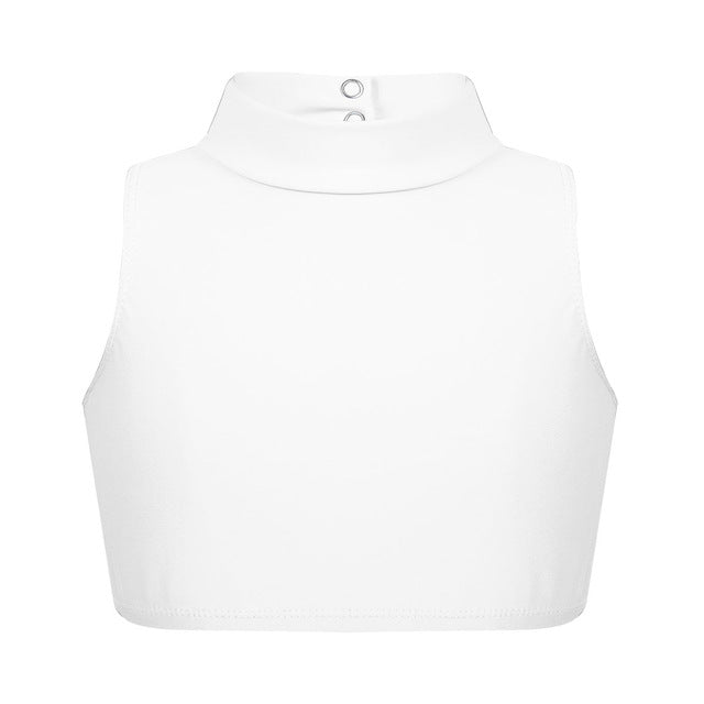 Haut Top court fantaisie sans manches croisé dans le dos pour enfant 3 coloris au choix - Dance Store