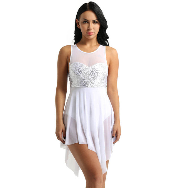 Robe Justaucorps asymétrique dos décolleté Larysa