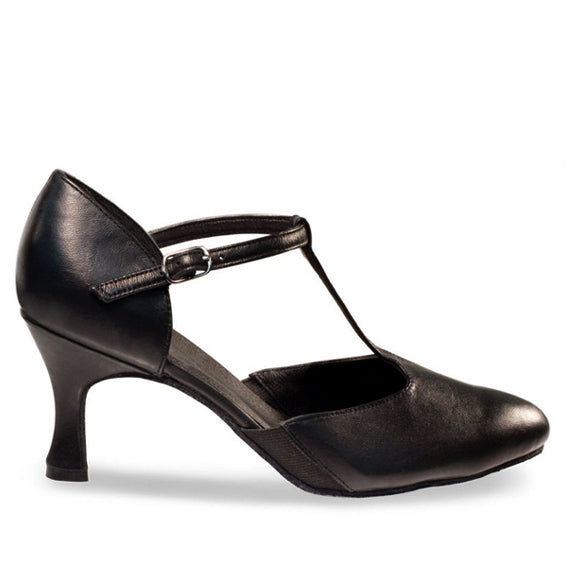 Chaussures de danse fermées en cuir Sansha talons de 7,4cm